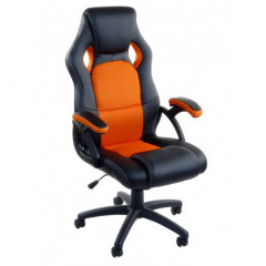 Kancelářská židle Racing design | oranžovo-černá č.1