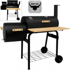 Zahradní BBQ gril s udírnou Lokomotiva | 115 cm x 58 cm x 104 cm č.3