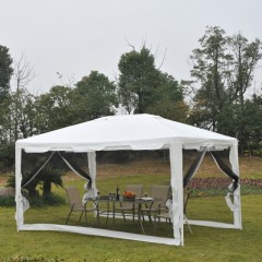 Zahradní párty stan 4 x 3 m s bočnicemi (moskytiéry) | bílý č.1