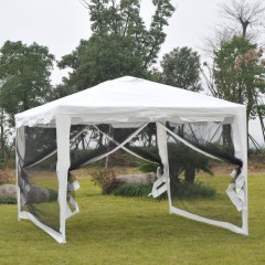 Zahradní párty stan 4 x 3 m s bočnicemi (moskytiéry) | bílý č.3