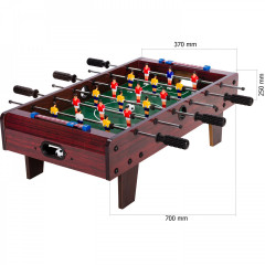 Mini stolní fotbal fotbálek s nožičkami 70x37x25 cm | tmavě hnědý č.3