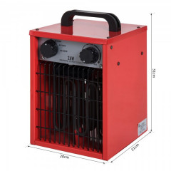 Elektrické topidlo s ventilátorem | červené č.2