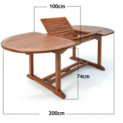 Zahradní stůl Vanamo | eukalyptové dřevo č.2