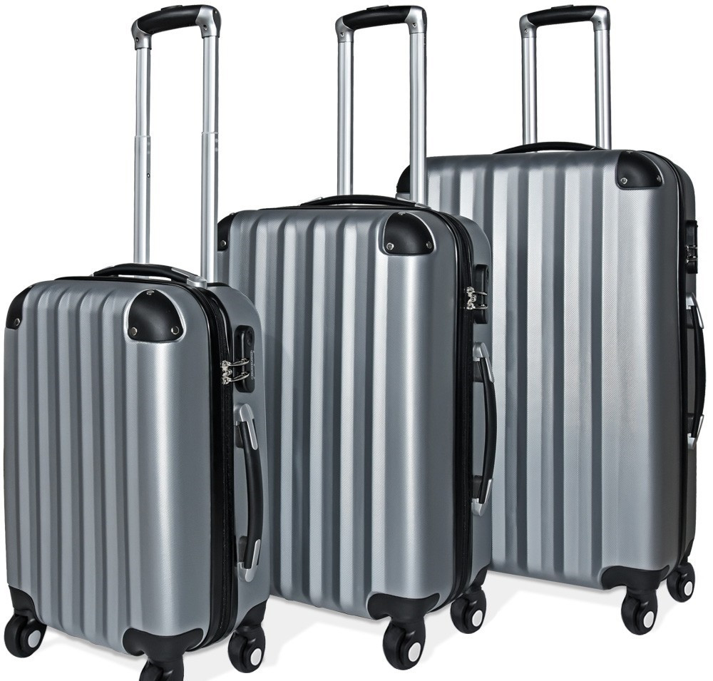 Goleto Sada cestovních zavazadel 3 kusy | šedá