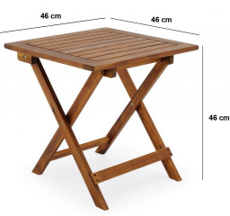 Zahradní odkládací stolek | masivní akáciové dřevo č.3