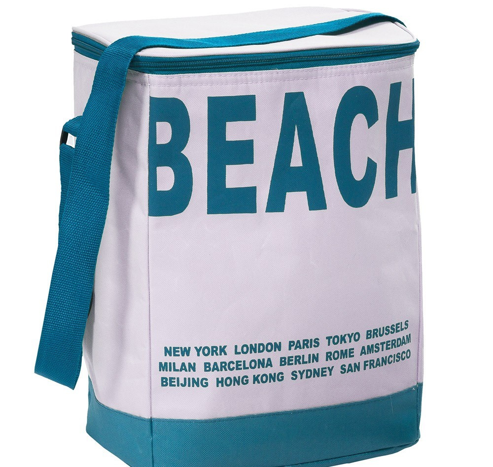 Goleto Chladící taška BEACH 20l | modro-béžová