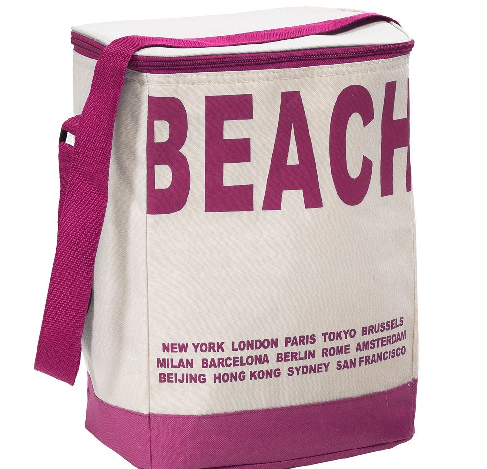 Goleto Chladící taška BEACH 20l | růžovo-béžová