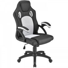 Kancelářská židle Racing design | bílo-černá č.2