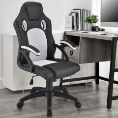 Kancelářská židle Racing design | bílo-černá č.3