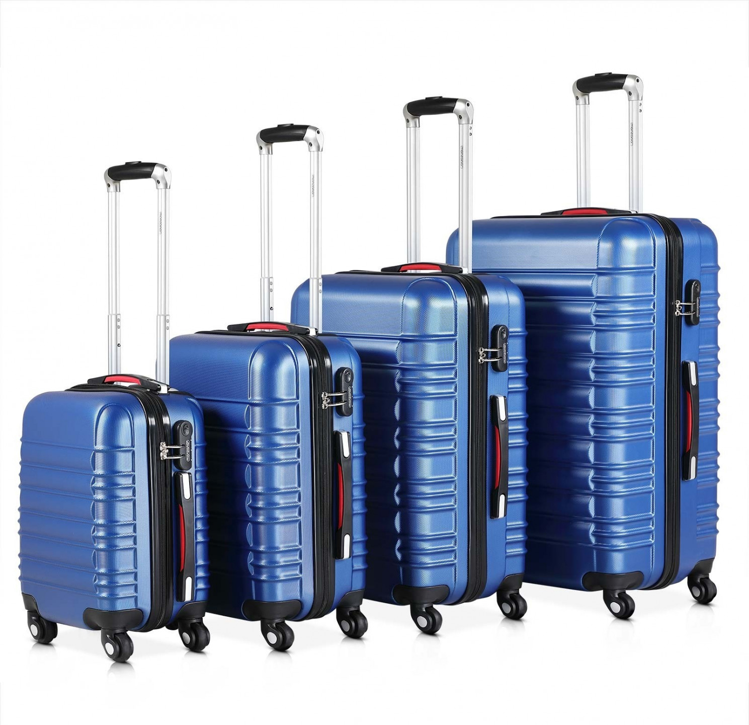 Goleto Sada cestovních zavazadel 4 kusy | modrá