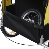 Přívěsný vozík za kolo pro 2 děti jogger 2v1 žluto-černý č.3