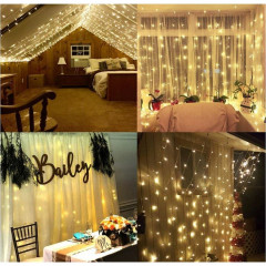 Vánoční LED závěs 3x3 m | teplá bílá 300 LED č.2