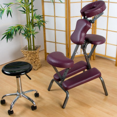 Skládací masážní židle | vínová č.2