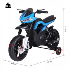 Dětská elektrická motorka 105 x 52,3 x 62,3 cm | modro-černá č.2