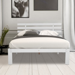 Dřevěná postel z masivní borovice 140 x 200 cm | bílá č.1