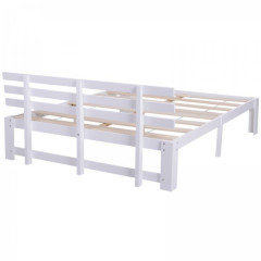 Dřevěná postel z masivní borovice 160 x 200 cm | bílá č.3