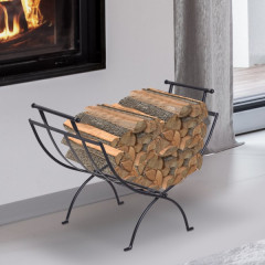 Zásobník na krbové dřevo 60 x 35 x 45 cm | černý