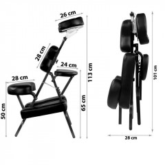 Skládací masážní židle | černá č.3