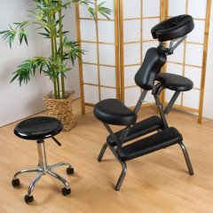 Skládací masážní židle | černá č.2
