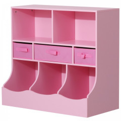 Dětská skladovací skříňka s přihrádkami | růžová č.2