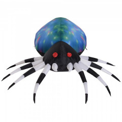 Nafukovací halloweenský pavouk s LED světly | 120 x 90 x 70 cm č.2