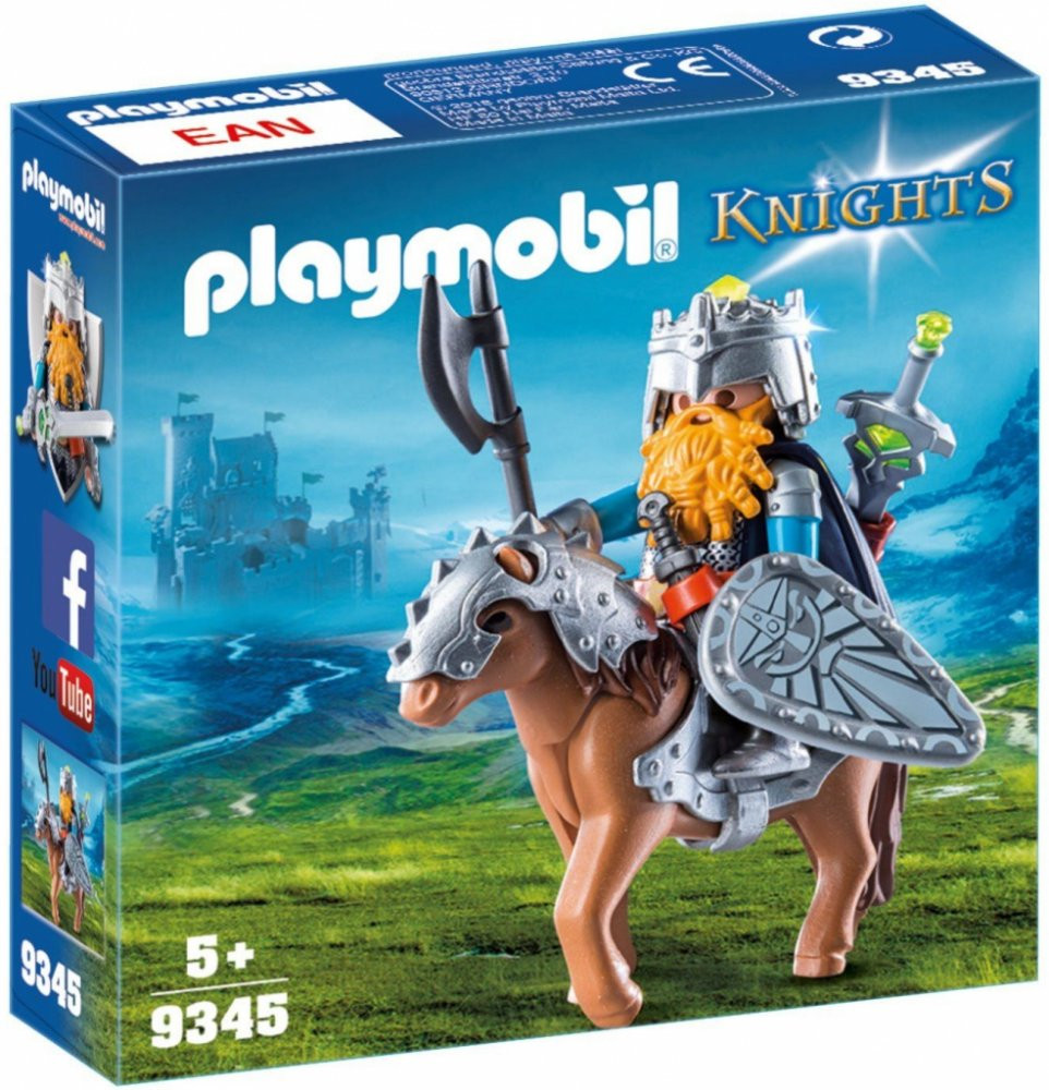 Playmobil Playmobil 9345 Trpasličí bojovník na poníkovi