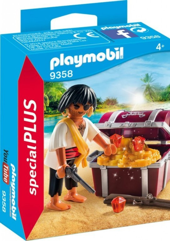 Levně Playmobil Playmobil 9358 Pirát s pokladem