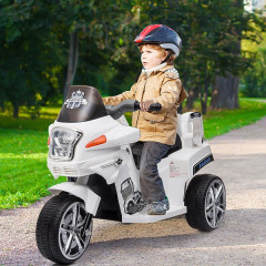 Dětská elektrická motorka POLICE | bílá č.2