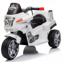 Dětská elektrická motorka POLICE | bílá