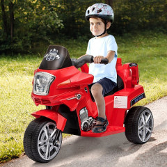 Dětská elektrická motorka POLICE | červená č.2