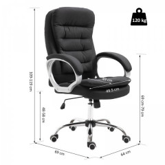 Čalouněná ergonomická židle | černá č.2