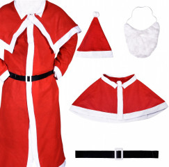 Santa Claus vánoční kostým s dlouhým kabátem č.3