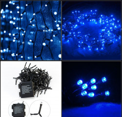 Vánoční LED osvětlení 10,5 m | modrá 160 LED č.3