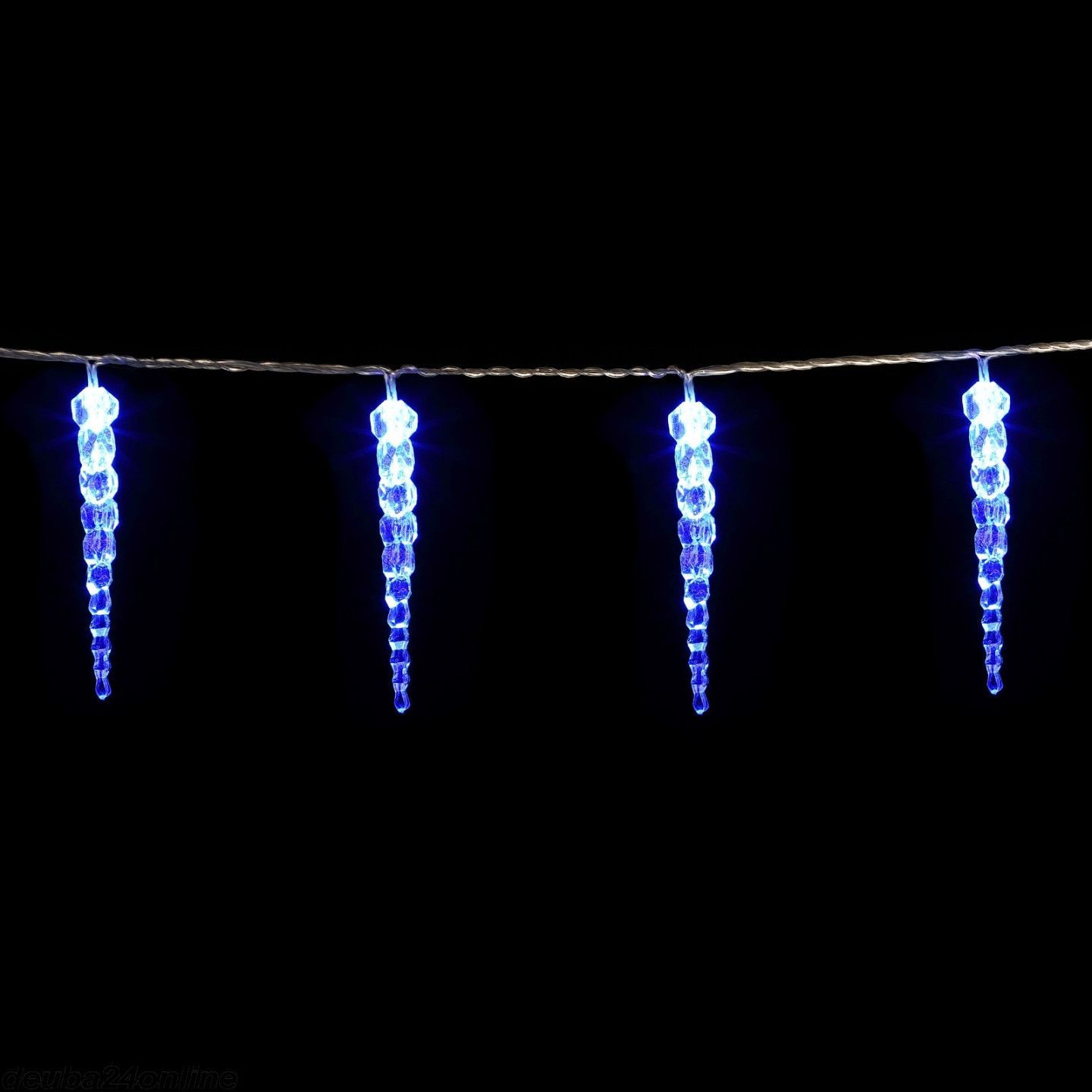 Goleto Vánoční LED řetěz rampouchy 8 m | modrá 80 LED