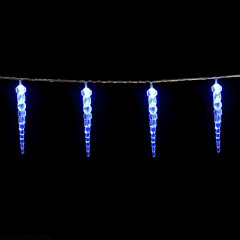 Vánoční LED řetěz rampouchy 8 m | modrá 80 LED č.2