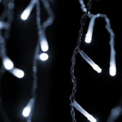 Vánoční LED řetěz déšť s dálkovým ovládáním 10 m | studená bílá 400 LED č.3
