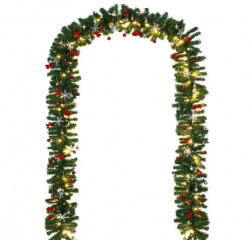 Vánoční ozdobená girlanda 10 m | teplá bílá 160 LED č.3