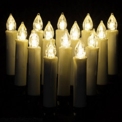 Vánoční svíčky na stromeček 20 LED | teplá bílá č.2