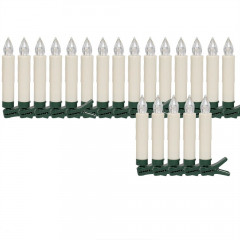Vánoční svíčky na stromeček 20 LED včetně baterií | teplá bílá č.2