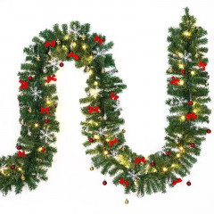 Vánoční ozdobená girlanda 10 m | teplá bílá 160 LED č.1
