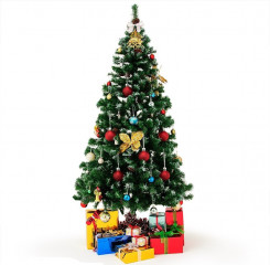 Umělý vánoční stromeček zasněžený se šiškami 180 cm č.3