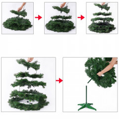 Umělý vánoční stromek Pop-Up včetně ozdob a LED osvětlení 180 cm | zelený č.3