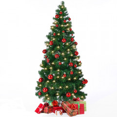 Umělý vánoční stromek Pop-Up včetně ozdob a LED osvětlení 150 cm | zelený č.2