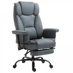Kancelářská židle s výsuvnou podnožkou | šedá č.1