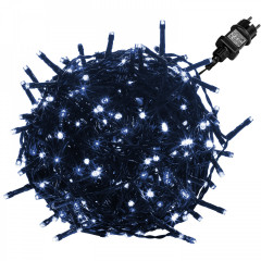 Vánoční LED osvětlení 20 m | studená bílá 200 LED | zelený kabel č.1