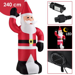 Nafukovací Santa Claus XXL s LED osvětlením 240 cm č.1