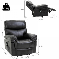Luxusní relaxační křeslo Mike | černé č.3