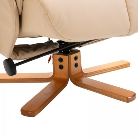 Masážní televizní křeslo Scott s podnožkou | béžové č.10