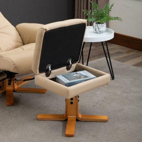 Masážní televizní křeslo Scott s podnožkou | béžové č.7