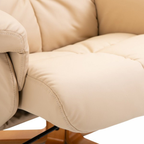 Masážní televizní křeslo Scott s podnožkou | béžové č.8